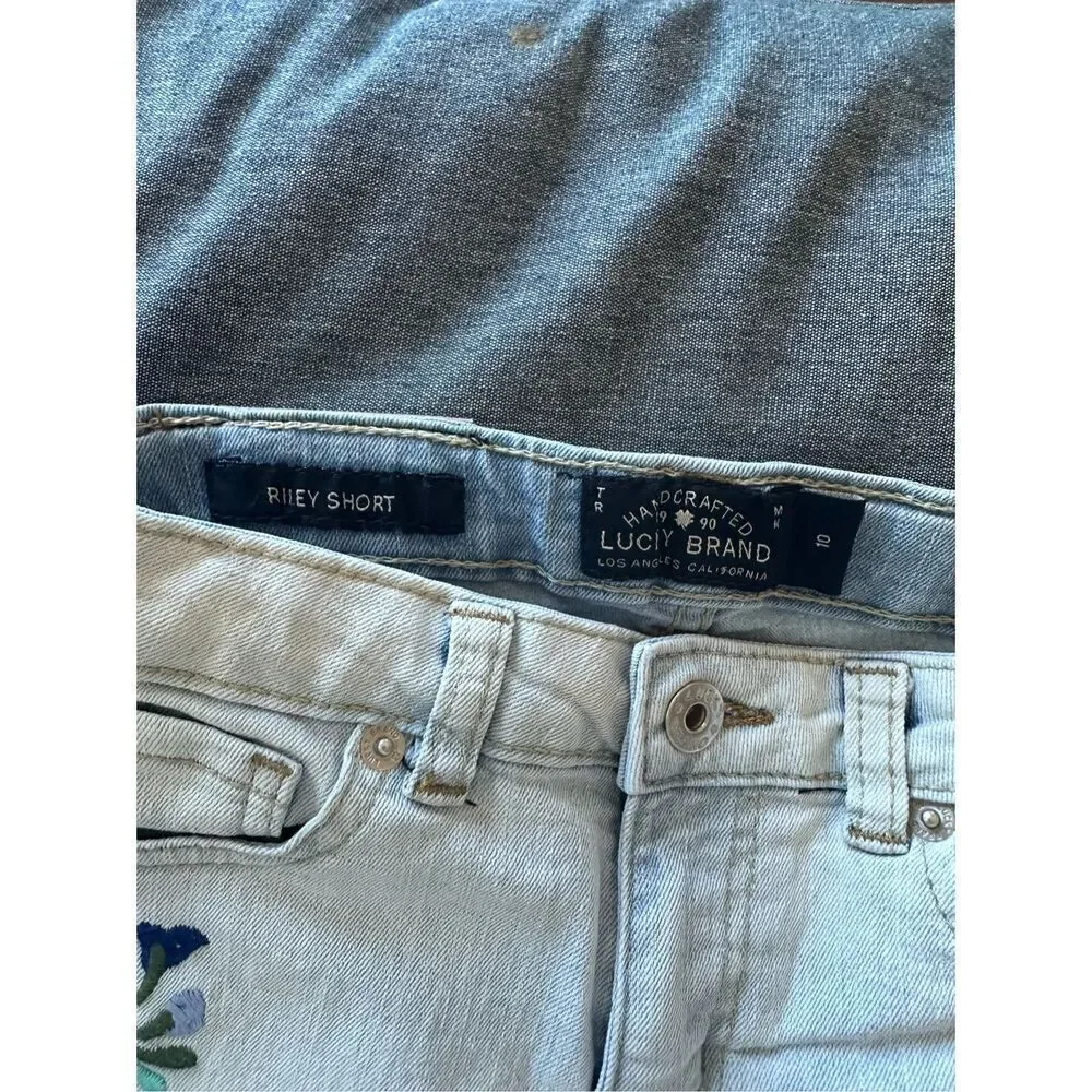 Girls Lucky Brand Embroidered Shorts